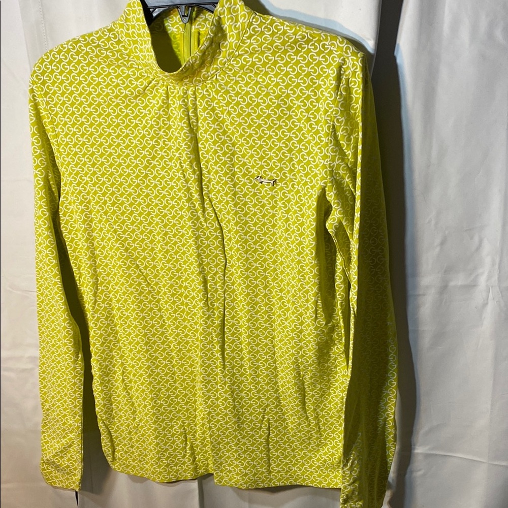 Yellow Patterned Woman Shirt